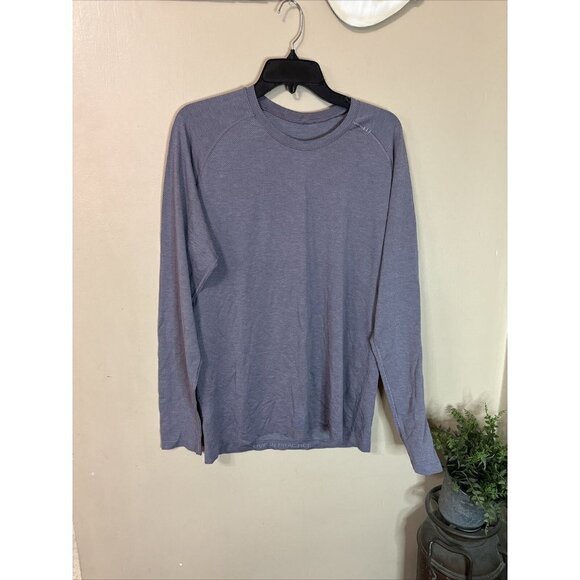 Lululemon Long Sleeve Swifty Pullover Purple Ash Men Size L R26 - Picture 1 of 6